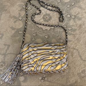 Aimee Kestenberg Metallic Zebra Print Bag